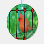 Rode Kardinaal Kerst Ornament (Links)