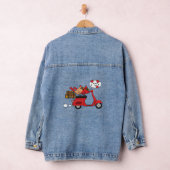Rode Kardinaal Liefhebbers op Scooter Denim Jacket (Hangar)