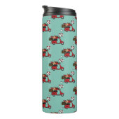 Rode Kardinaal Liefhebbers op Scooter Thermosbeker (Geroteerd rechts)