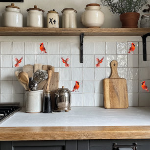 Rode kardinaal tegeltje