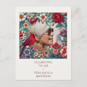 Rode Kardinaal Viering van het Leven FOTO Briefkaart (Voorkant)