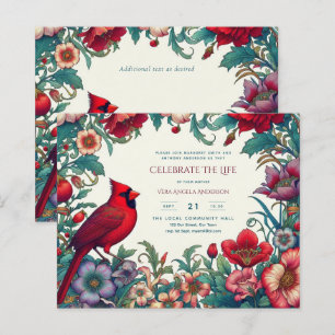 Rode Kardinaal Viering van het Leven Funeral Memor