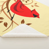 Rode kardinale kunst sherpa deken (3/4)