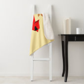 Rode kardinale kunst sherpa deken (In situ)