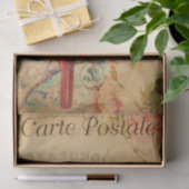  rode kardinale vogelbloemen Franse Tissuepapier (Geschenk)