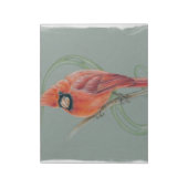 Rode kardinale vogeltekening tekening notitieblok (Gedraaid)