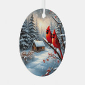 Rode Kardinalen Ornament (Voorkant Rechts)