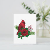Rode kardinalen voor kerstversiering briefkaart (Staand voorkant)