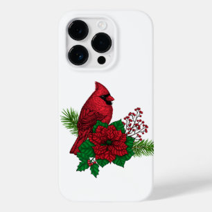 Rode kardinalen voor kerstversiering Case-Mate iPhone 14 pro hoesje