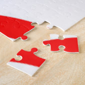 Rode kat en zwarte vogel legpuzzel (Zijkant)