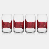 Rode Kat Humor Blikvorm Glas (Links)