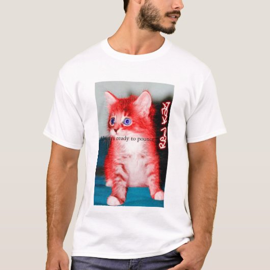 rode kat t-shirt (Voorkant)
