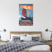 Rode kathedraal - 1e aeronautische afbeelding canvas afdruk (Insitu (Slaapkamer))