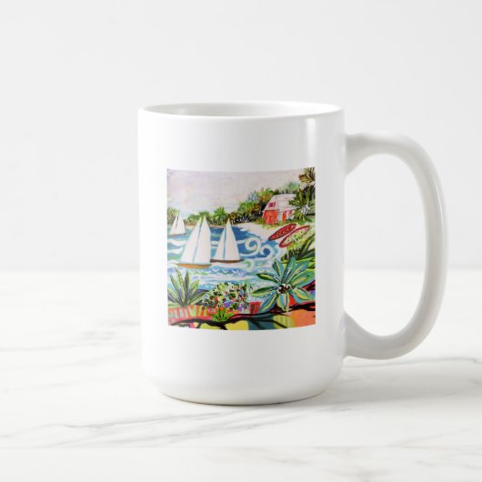 Rode katoen van de bay II Koffiemok (Rechts)
