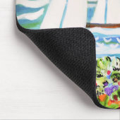 Rode katoen van de bay II Muismat (Hoek)