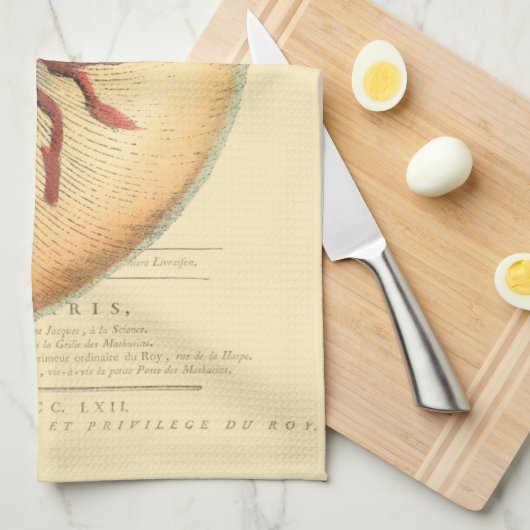 rode kegel Shell Theedoek (Quarter Fold)