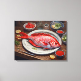 Rode Keizer schilderij - Verpakte canvas Print