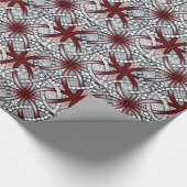 Rode Keltische knoop verweven ringen Cadeaupapier (Hoek)