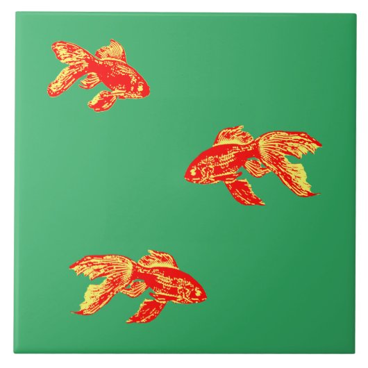 rode keramische tegel tegeltje (Voorkant)