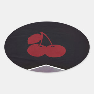 Rode kerriekmerk ovale sticker