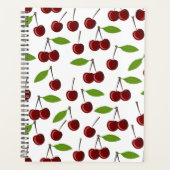 Rode kers, patroon van kersen, bladeren, fruit planner (Voorkant)
