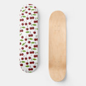 Rode kers, patroon van kersen, bladeren, fruit skateboard (Voorkant)