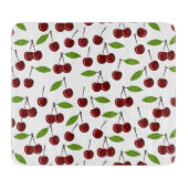 Rode kers, patroon van kersen, bladeren, fruit snijplank (Voorkant)