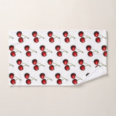 Rode kersen badhanddoek set bad handdoek (Handdoek)
