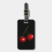 Rode Kersen Bagage Label Gepersonaliseerd (Voorkant verticaal)