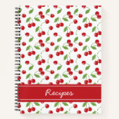 Rode Kersen Coquette Retro Recept Notitieboek (Voorkant)