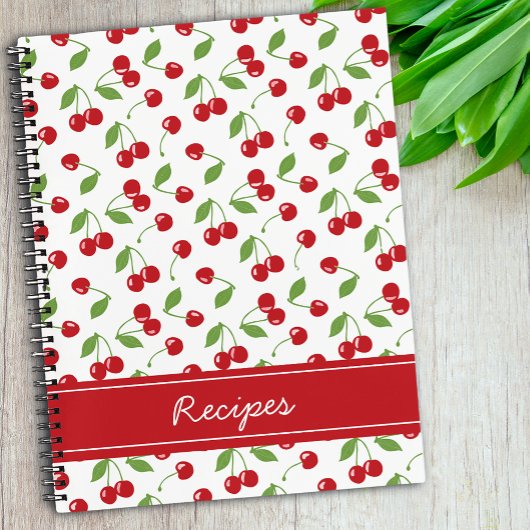 Rode Kersen Coquette Retro Recept Notitieboek