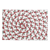 Rode kersen en witte (elke kleur) paarse vruchten kussensloop (Achterkant)