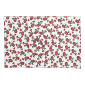 Rode kersen en witte (elke kleur) paarse vruchten kussensloop (Voorkant)