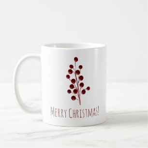 Rode kersen kerstmis koffiemok