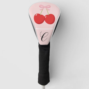 Rode kersen met roze strik Coquette Cottage Chic Golfheadcover