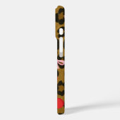 Rode kersen met roze strik Coquette Leopard Print Case-Mate iPhone Case (Achterkant / Links)