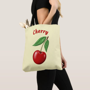 Rode Kersen Ontwerp Gepersonaliseerd Draagtas