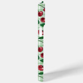 Rode kersen op lichtgroene gingham Case-Mate iPhone case (Achterkant / Rechts)