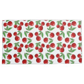 Rode kersen overal boven patroon kussensloop (Voorkant-Rechts)