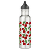 Rode kersen overal patroon waterfles (Rechts)