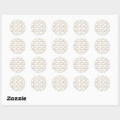 Rode kersen patroon ronde sticker (Vel)