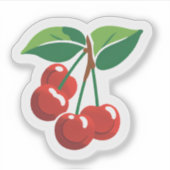 Rode kersen sticker (Voorkant)