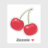 Rode kersen sticker (Vel)