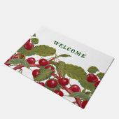 Rode Kersen Waterverf Welkom Deurmat (Schuin)