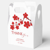 Rode Kersenbloesem Bloem Bruiloft Feest Bedankdoosjes (Geopend)