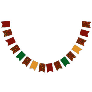 Rode kerst Bunting Flags – Classic Holiday Vlaggetjes