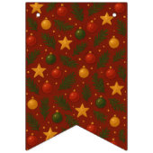 Rode kerst Bunting Flags – Classic Holiday Vlaggetjes (Tweede vlag)