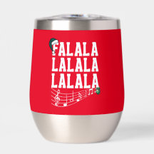 Rode Kerst Carrol thema Geïsoleerde Tumbler