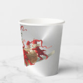  Rode Kerst Feestdagen Silver Party Papieren Bekers (Achterkant)