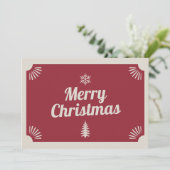  Rode Kerst Feestdagenkaart (Staand voorkant)